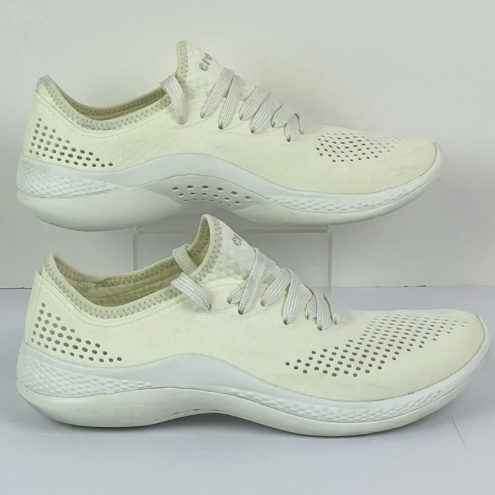 Crocs LiteRide Women’s Sneakers Almost White Size 9 Comfort Mesh Athletic Casual